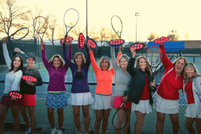 US Tennis women with their Jazz Band Lives