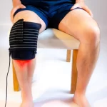 The Novaa Light Pad on the knee