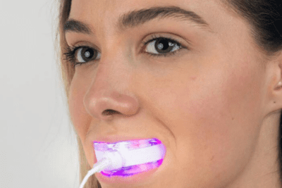 Novaa Lab Oral Care in woman's mouth