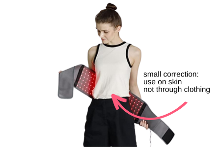 Use the Comfytemp red light therapy belt for back pain